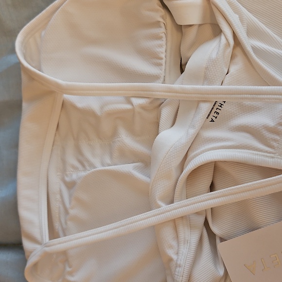 Athleta White Ribbed Tank Top - Picture 8 of 8